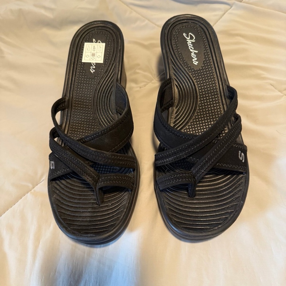 Skechers Cali Women's Rumblers-Beautiful People Wedge Sandal